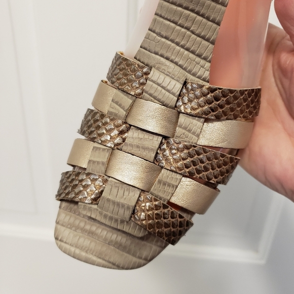 Roberto Figini Leather Open Toe Leather Buckle Close Size 37.5, Made In Italy - Picture 9 of 15